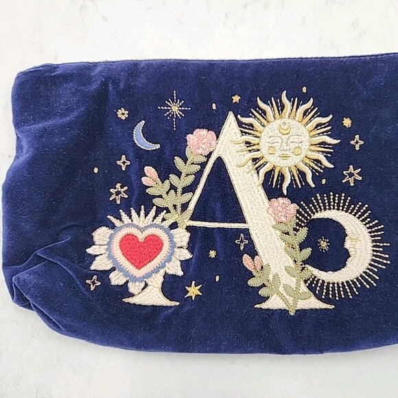Elizabeth Scarlett Accessories - NWT NEW Elizabeth Scarlett Enchanted Alphabet Everyday Pouch Velvet Letter 'A'